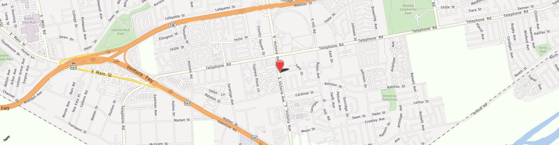 Location Map: 1280 S. Victoria Ave. Ventura, CA 93003-6504